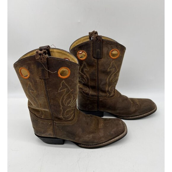 Masterson Boot Womens Cowboy Boots Size 6.5M Brown Leather Square Toe Western - Picture 5 of 16